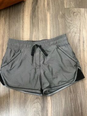 Ivivva by Lululemon Girls Youth Charcoal Gray Athletic Drawstring Shorts